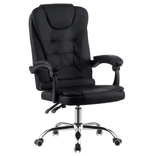 Cadeira Presidente B Cromada Fortt Sevilha Preta - CPF04-P