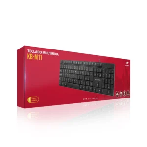 Teclado Multimídia KB-M11BK Preto USB 2 Metros C3Tech