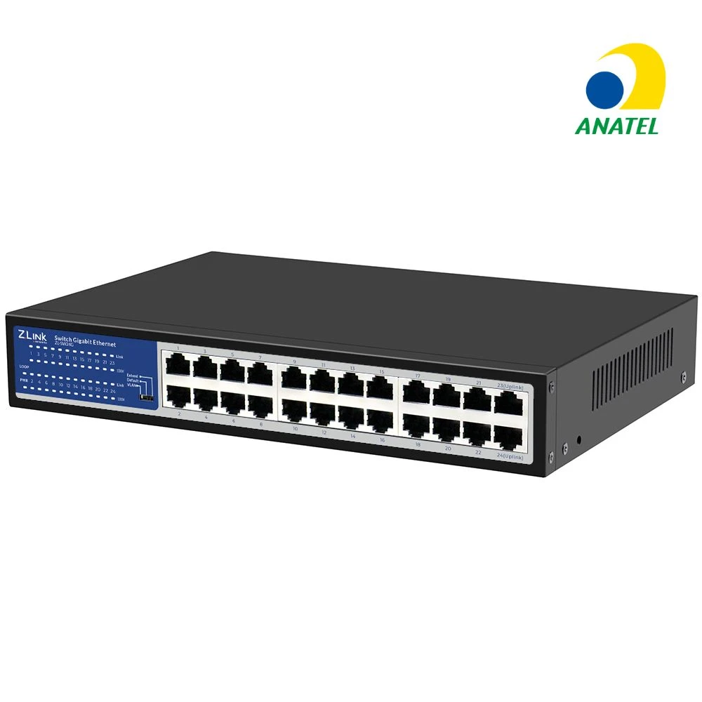 SWITCH ETHERNET 24 PORTAS GIGABIT Z-LINK ZL-SW24G