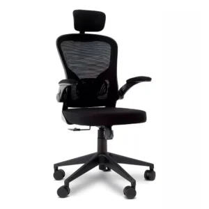 Cadeira Presidente Escritório Giratória Apoio de Cabeça Fox Office Preta - 46A