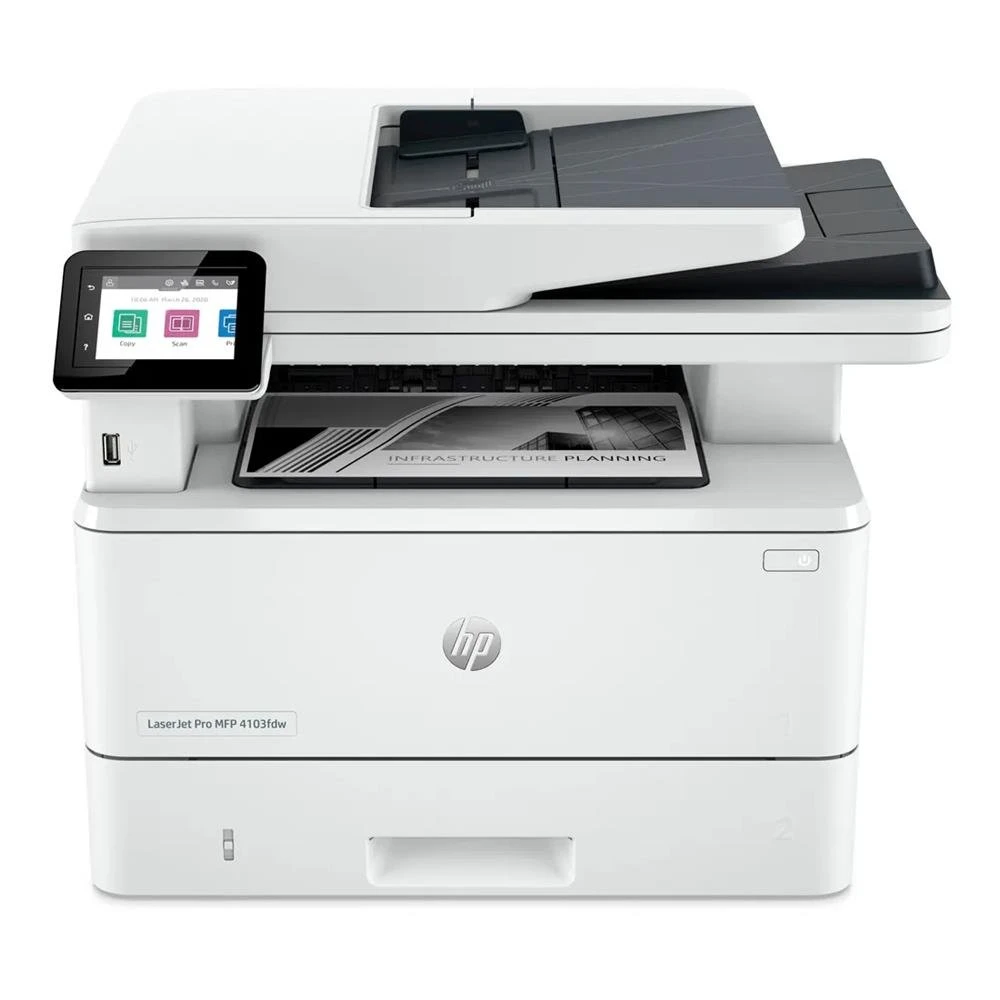 Multifuncional HP LaserJet Pro 4103FDW Mono Wi-Fi Bluetooth Ethernet – 110V